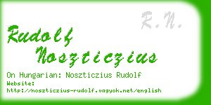 rudolf noszticzius business card